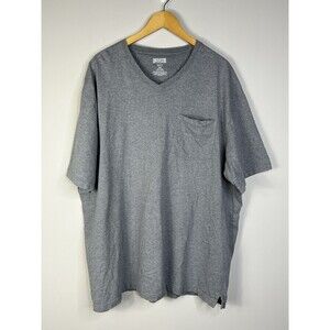 Duluth Trading Co Gray Short Sleeve V-Neck Longtail T-Shirt 2XL Relaxed Fit